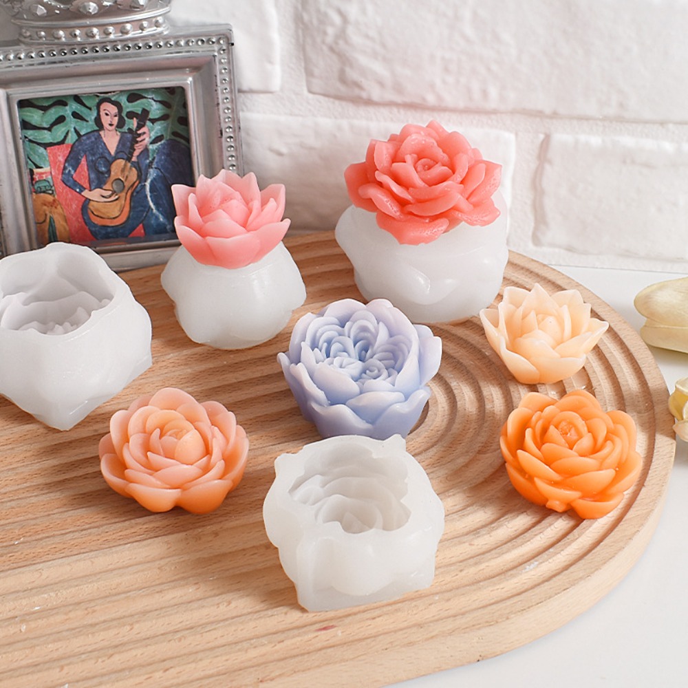 Candle Making Austin - 3D Gül Mum silikon kalıp Kabartma