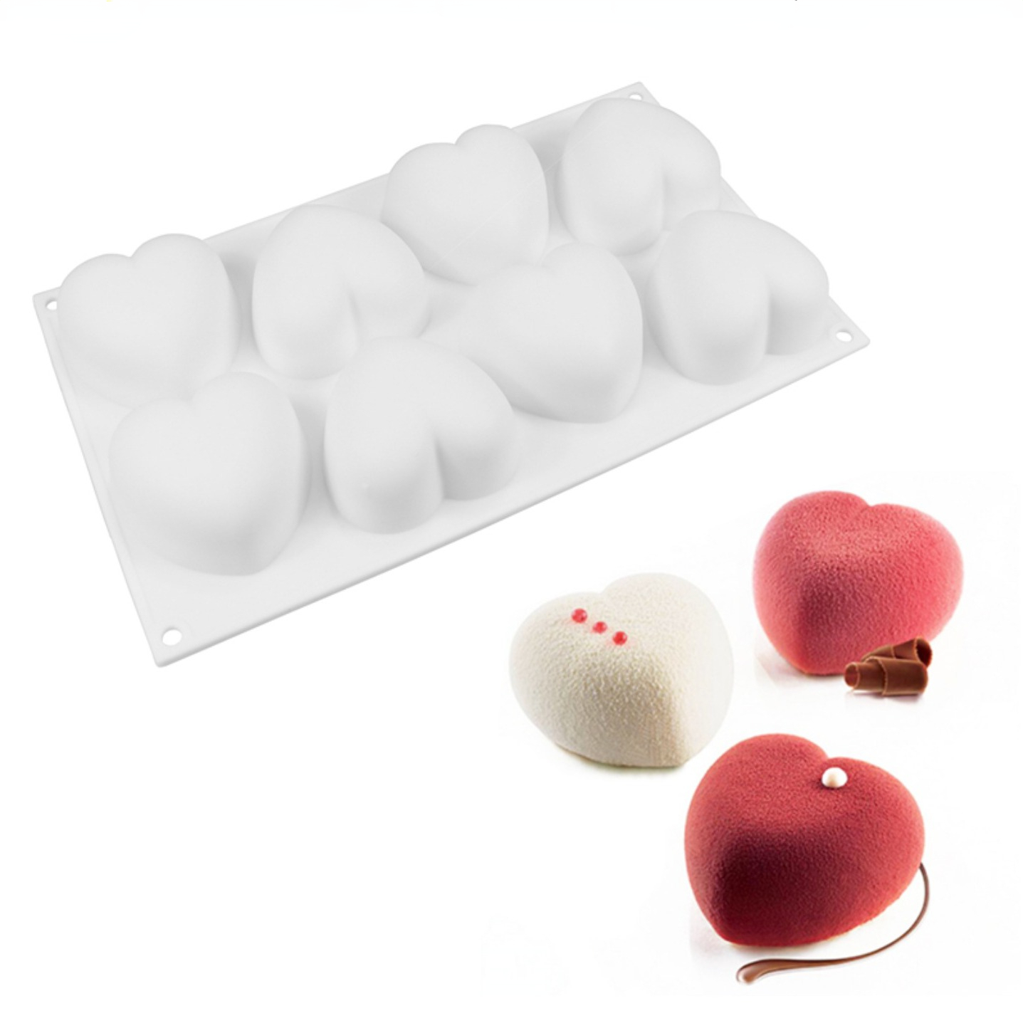 Candle Making Kits - Aşk Kalp Silikon Sabun Kalıp El
