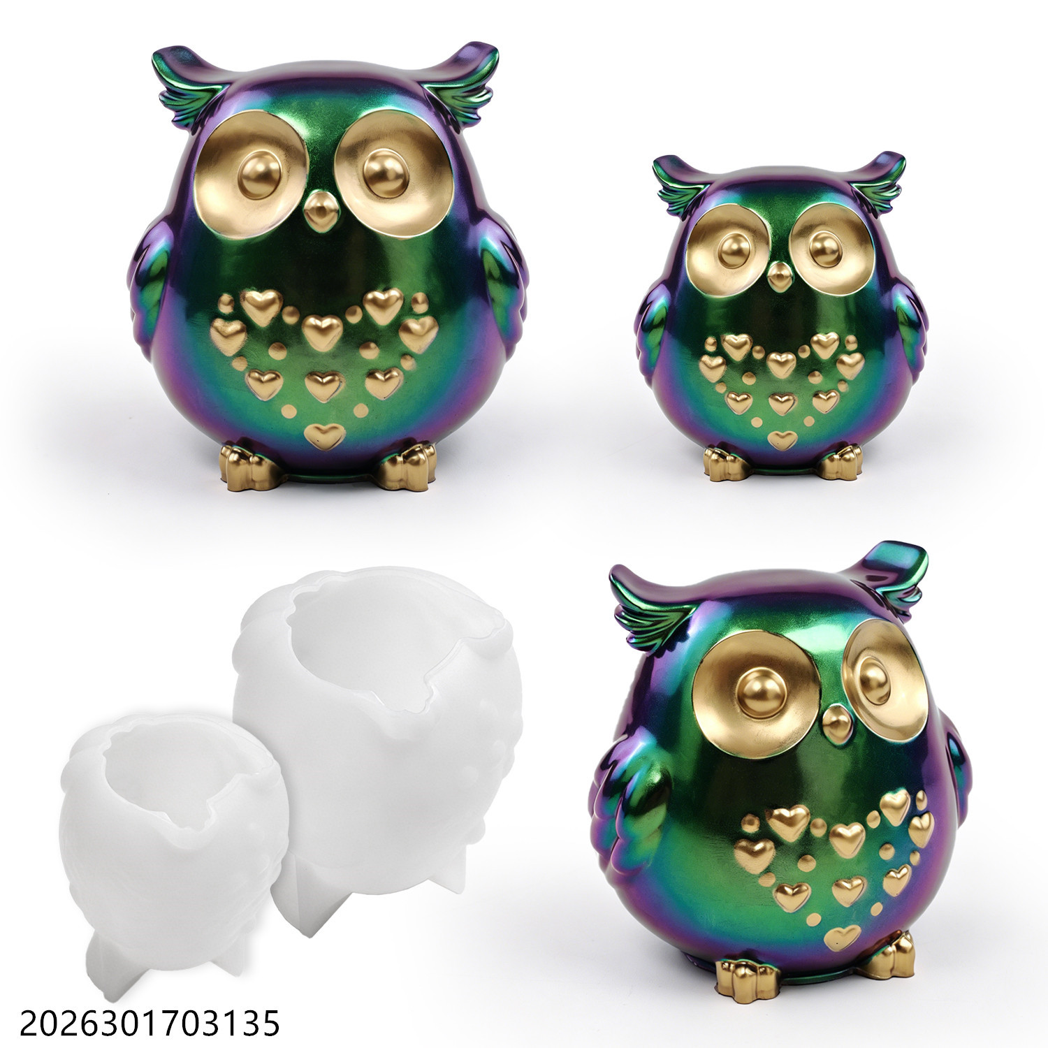 Candle Making Kits - Baykuş silikon kalıp 3D kuş şekli