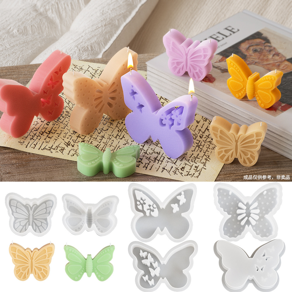 Candle Making Soy Wax - 1 adet DIY kelebek Aroma mum
