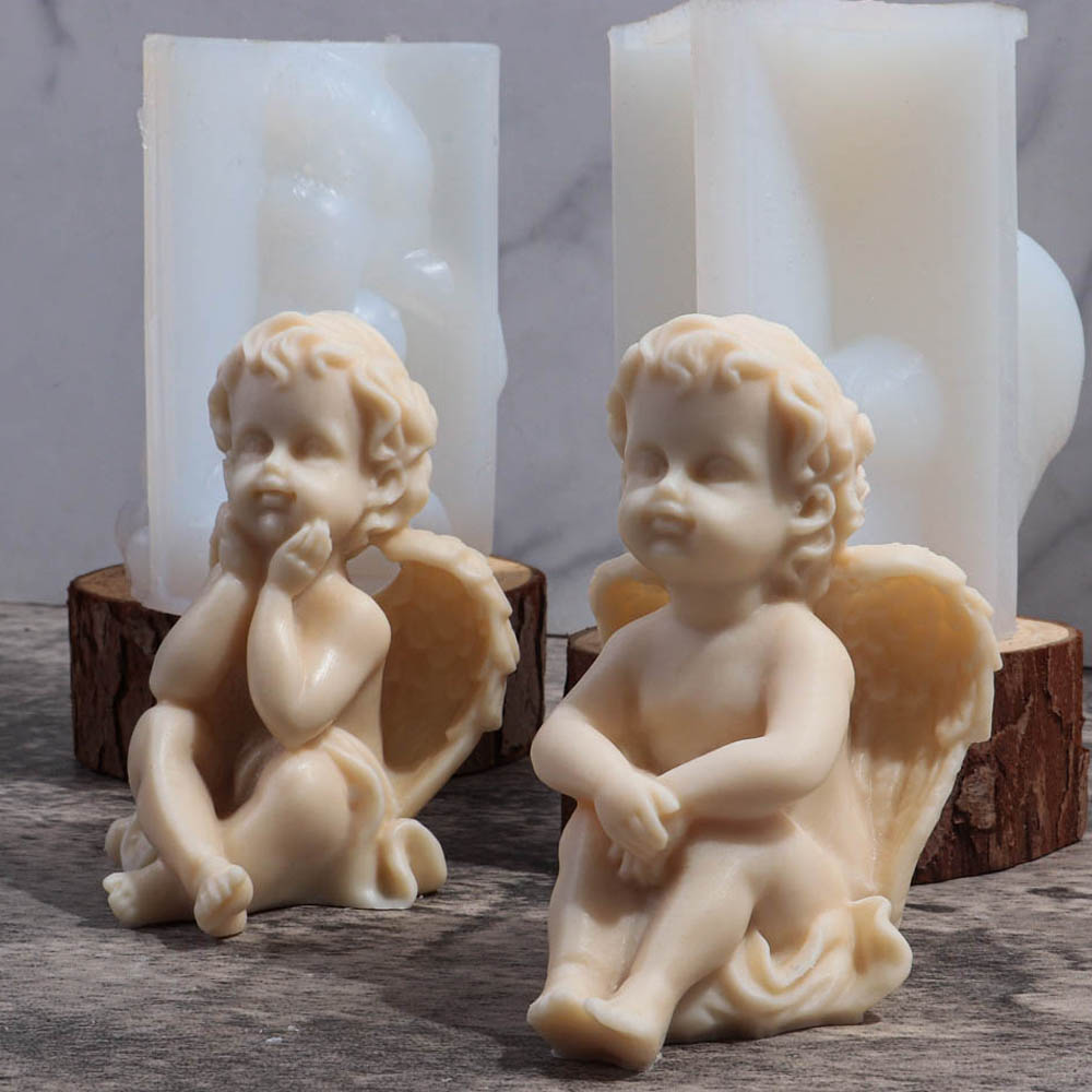 Candle Making Kit For Kids - 3D melek çocuk silikon kalıp güzel