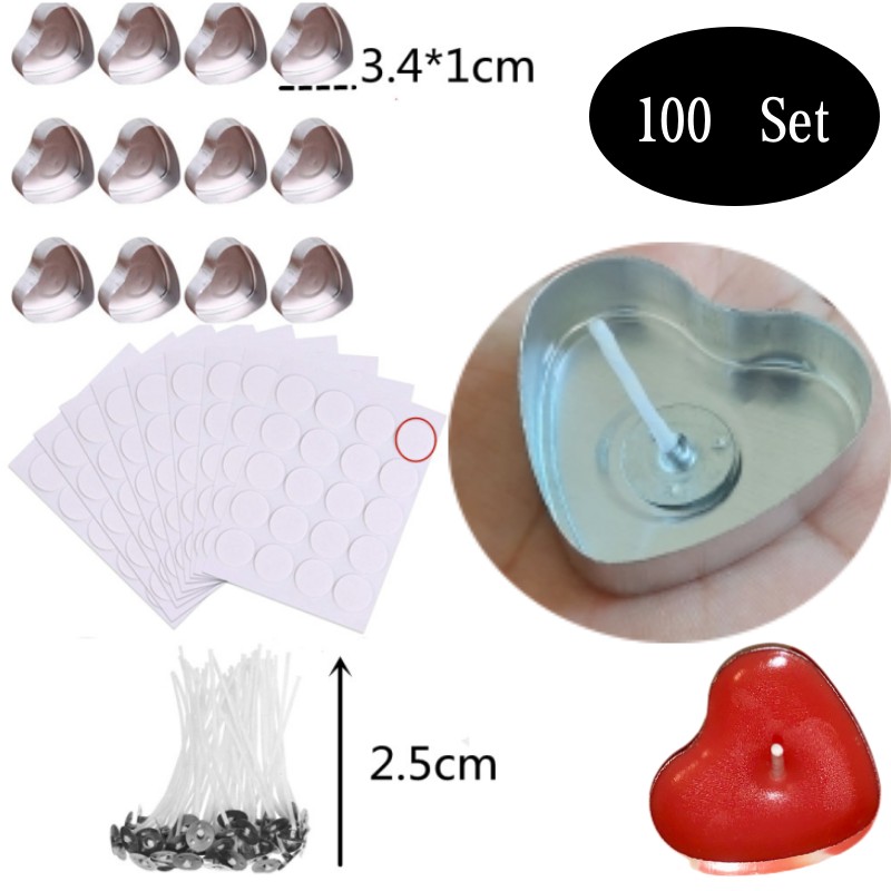100 Takım Kalp şeklinde Boş Al - Candle Making Experience incelemesi ve fiyatı