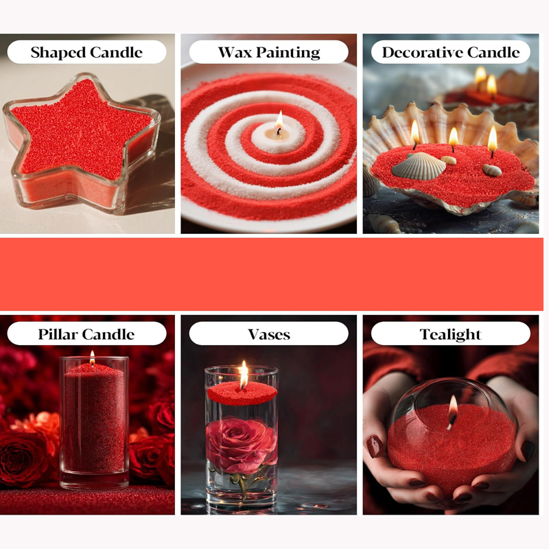 100G Yeşil Beyaz Kırmızı Kum İ - Candle Making Kits incelemesi ve fiyatı