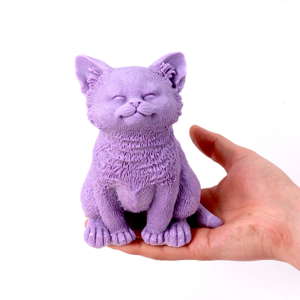 Sevimli Oturan Kedi Mum siliko - Candle Making Soy Wax incelemesi ve fiyatı