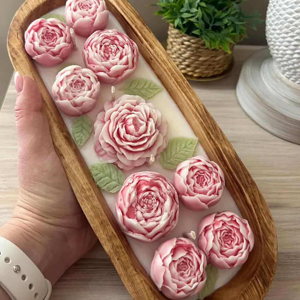 Şakayık Gül Silikon Mum Kalıpl - Candle Making Austin incelemesi ve fiyatı