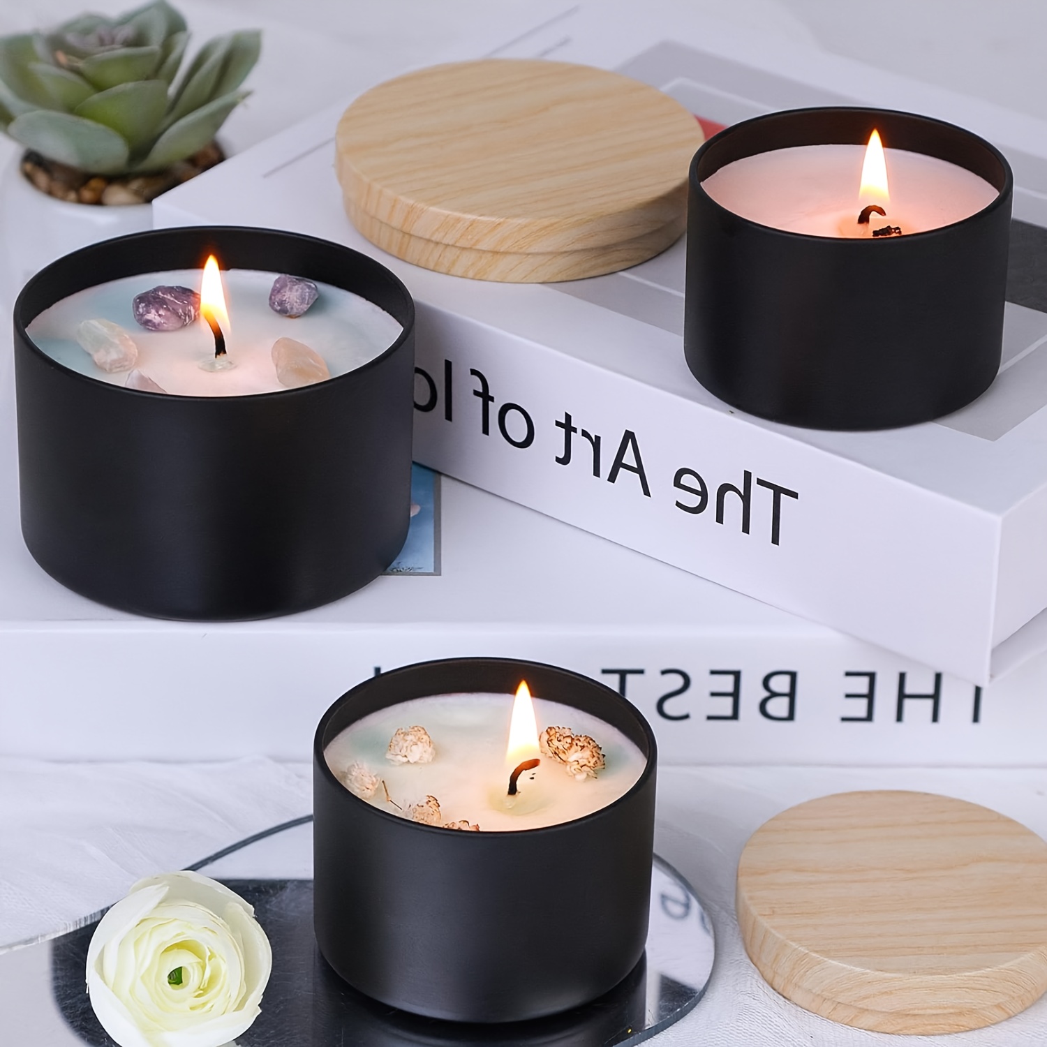 Ahşap kapaklı siyah mum kavano - Candle Making Kit For Kids incelemesi ve fiyatı