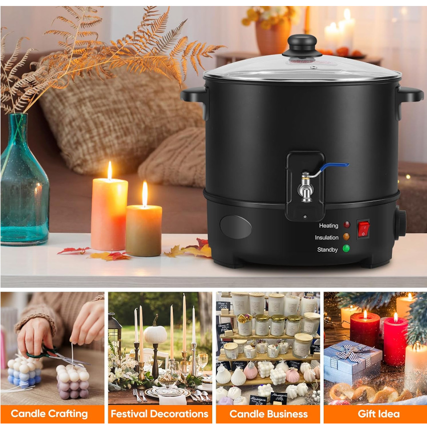 6L Küçük Balmumu Eritici Paraf - Candle Making Machine incelemesi ve fiyatı